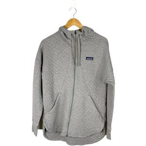 Patagonia Womens Grey Quilted Hooded Jacket Size M